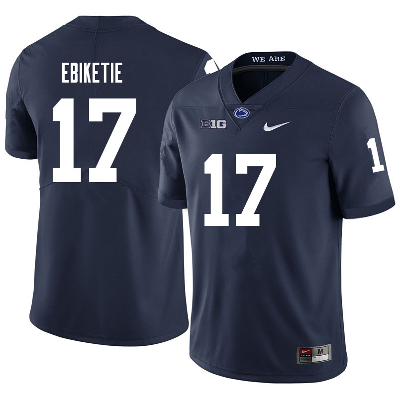 Men #17 Arnold Ebiketie Penn State Nittany Lions College Football Jerseys Sale-Navy